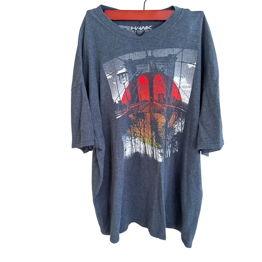 Tony Hawk Graphic T-Shirt Brooklyn Bridge Short Sleeve Crew Neck Men's Size XXL - Picture 4 of 7